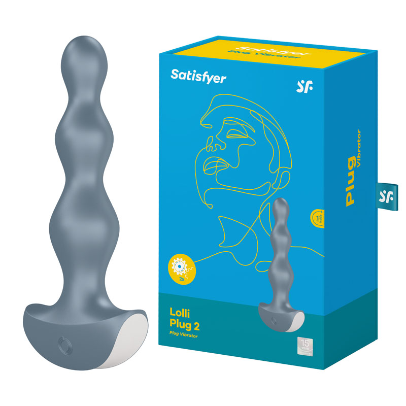 Gray Vibrating Anal Beads