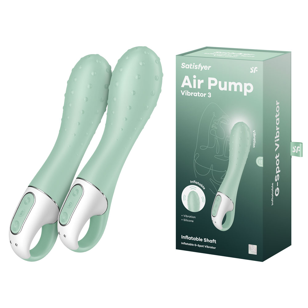 Mint USB Rechargeable Inflatable Vibrator