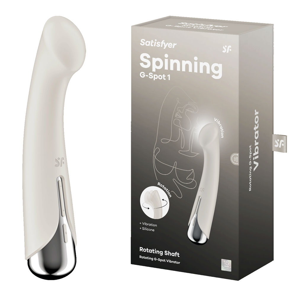 Beige 16.5 cm USB Rechargeable Rotating Vibrator