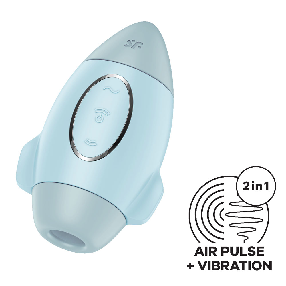 Blue USB Rechargeable Vibrating Air Pulse Stimulator
