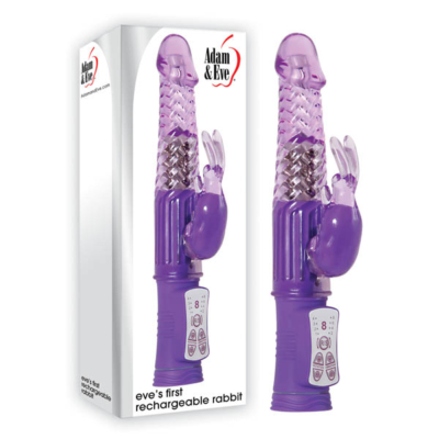 Purple 22.9 cm (9'') USB Rechargeable Rabbit Vibrator