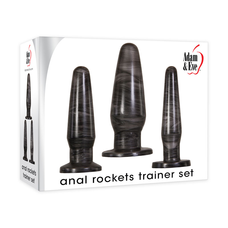 Black Butt Plugs - Set of 3 Sizes