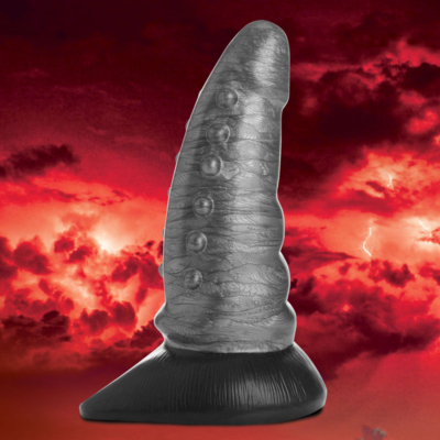 Silver 21 cm Bumpy Dildo