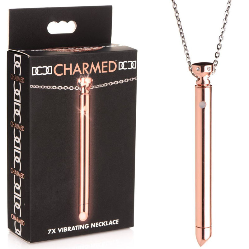Rose Gold 11 cm USB Rechargeable Vibrating Necklace