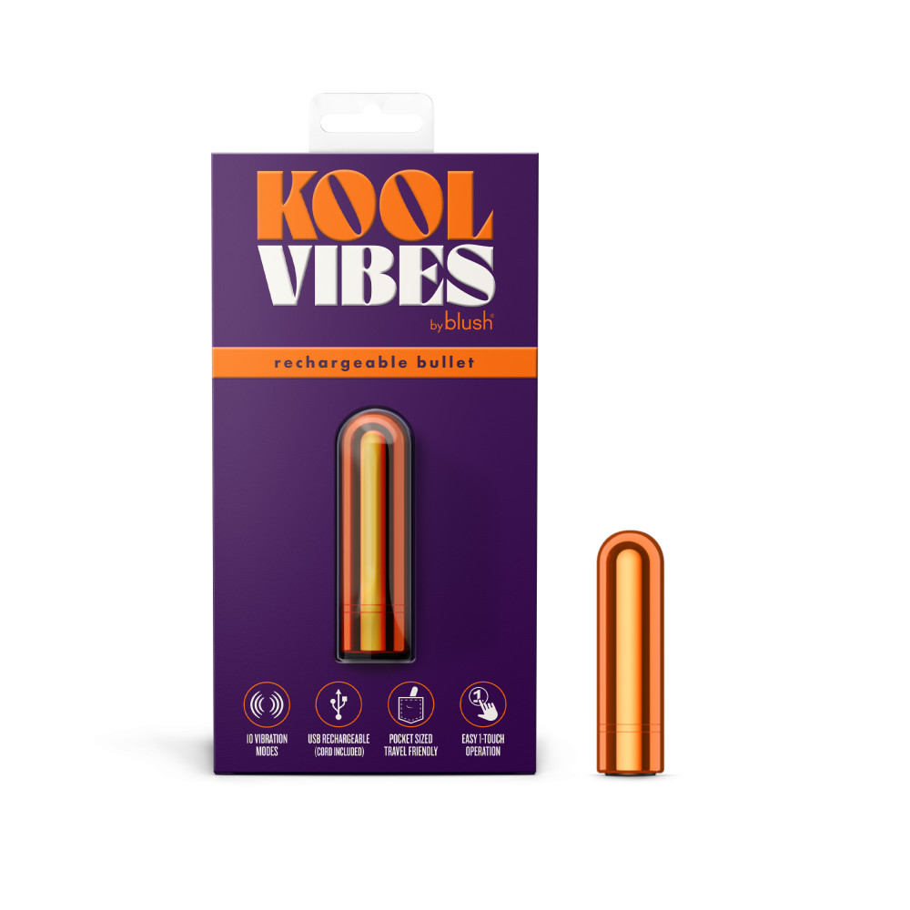 Orange 6.4 cm USB Rechargeable Bullet