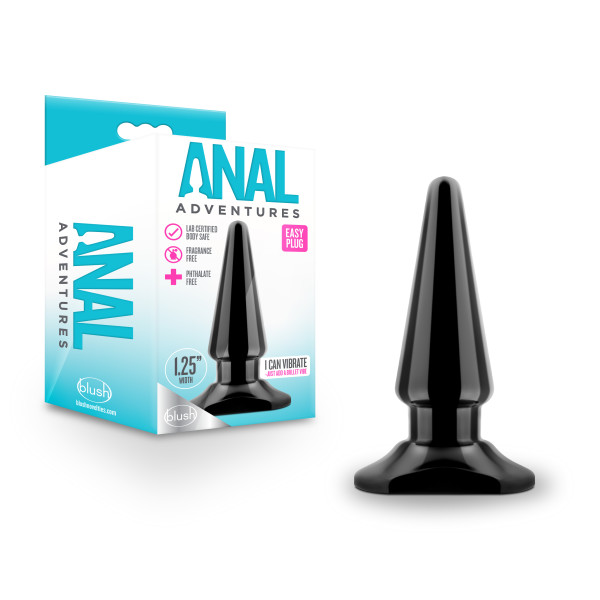 Black 10.1 cm (4'') Butt Plug