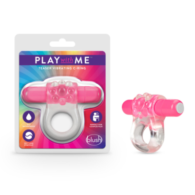 Clear/Pink Vibrating Cock Ring