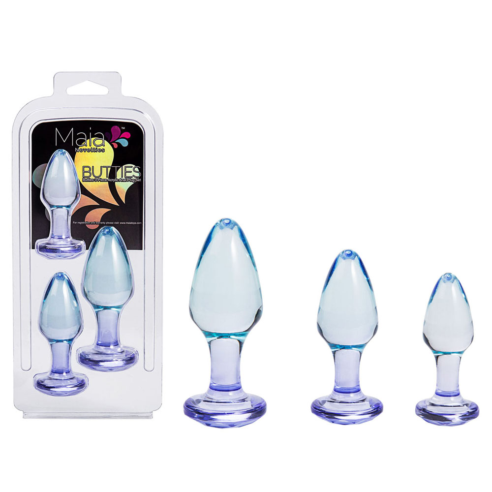 Clear Butt Plugs - Set of 3 Sizes