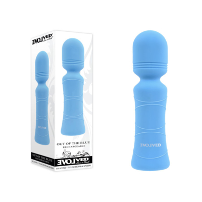 Blue 10.5 cm USB Rechargeable Mini Massager Wand