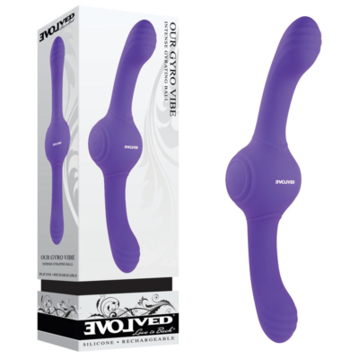 Purple 29.5 cm USB Rechargeable Super Double Vibrator