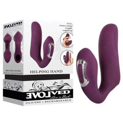 Purple USB Rechargeable Dual Finger Stimulator