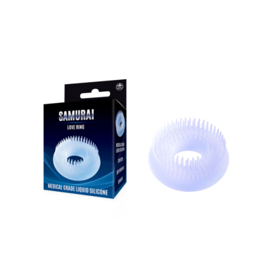 Clear Soft Bristled Cock Ring
