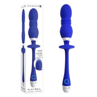 Blue 25 cm USB Rechargeable Thrusting & Vibrating Orbs