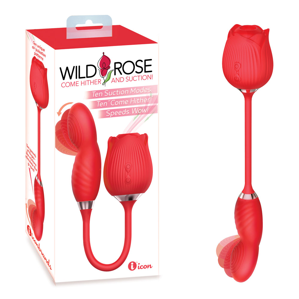 Red USB Rechargeable Air Pulse Stimulator and Vibrator