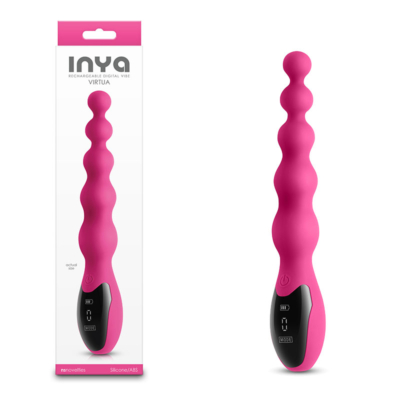 Pink 23.9 cm USB Rechargeable Beaded Vibrator