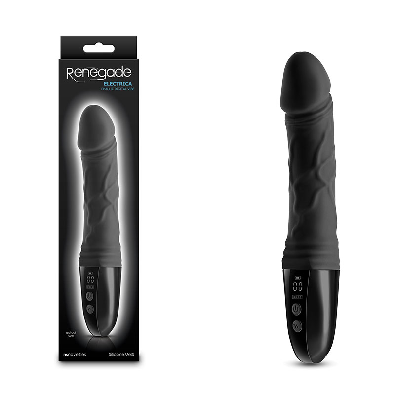 Black 22.9 cm USB Rechargeable Vibrator