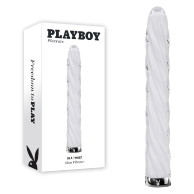 White Glass 17.5 cm USB Rechargeable Vibrator