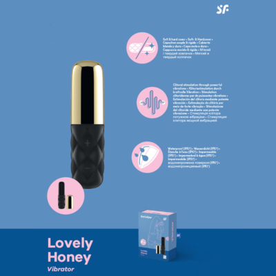 Gold/Black USB Rechargeable Mini Vibrator