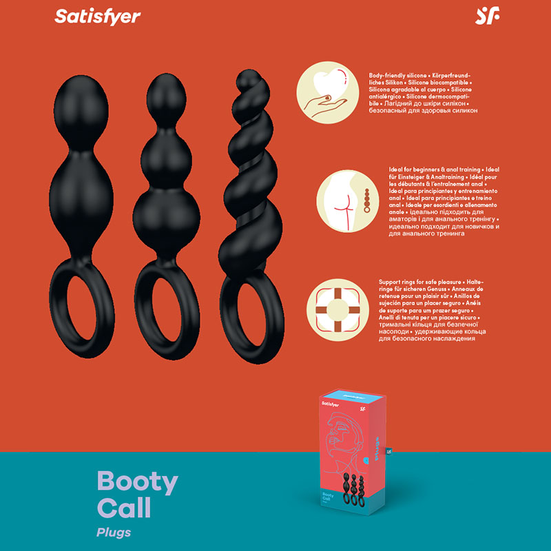 Black Butt Plugs - Set of 3