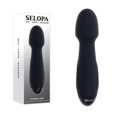 Black 18.8 cm USB Rechargeable Massage Wand