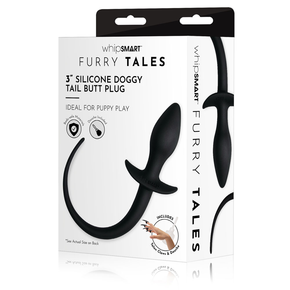 Black 7.6 cm Butt Plug with Doggy Tail