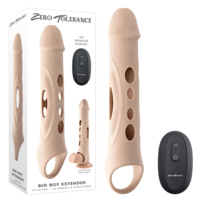 Flesh USB Rechargeable Vibrating Penis Extension Sleeve