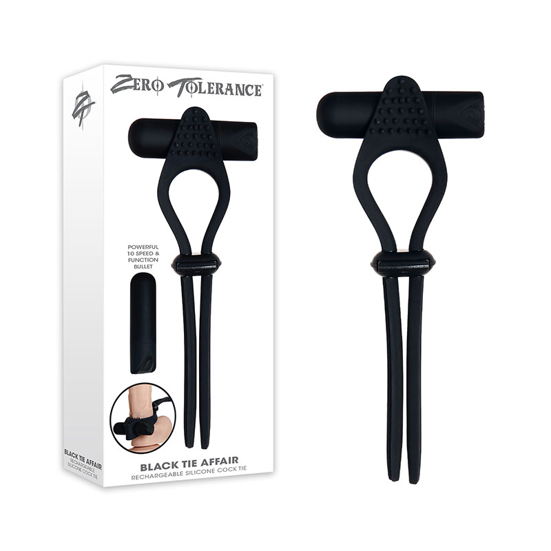 Black USB Rechargeable Vibrating Lasoo Cock Ring