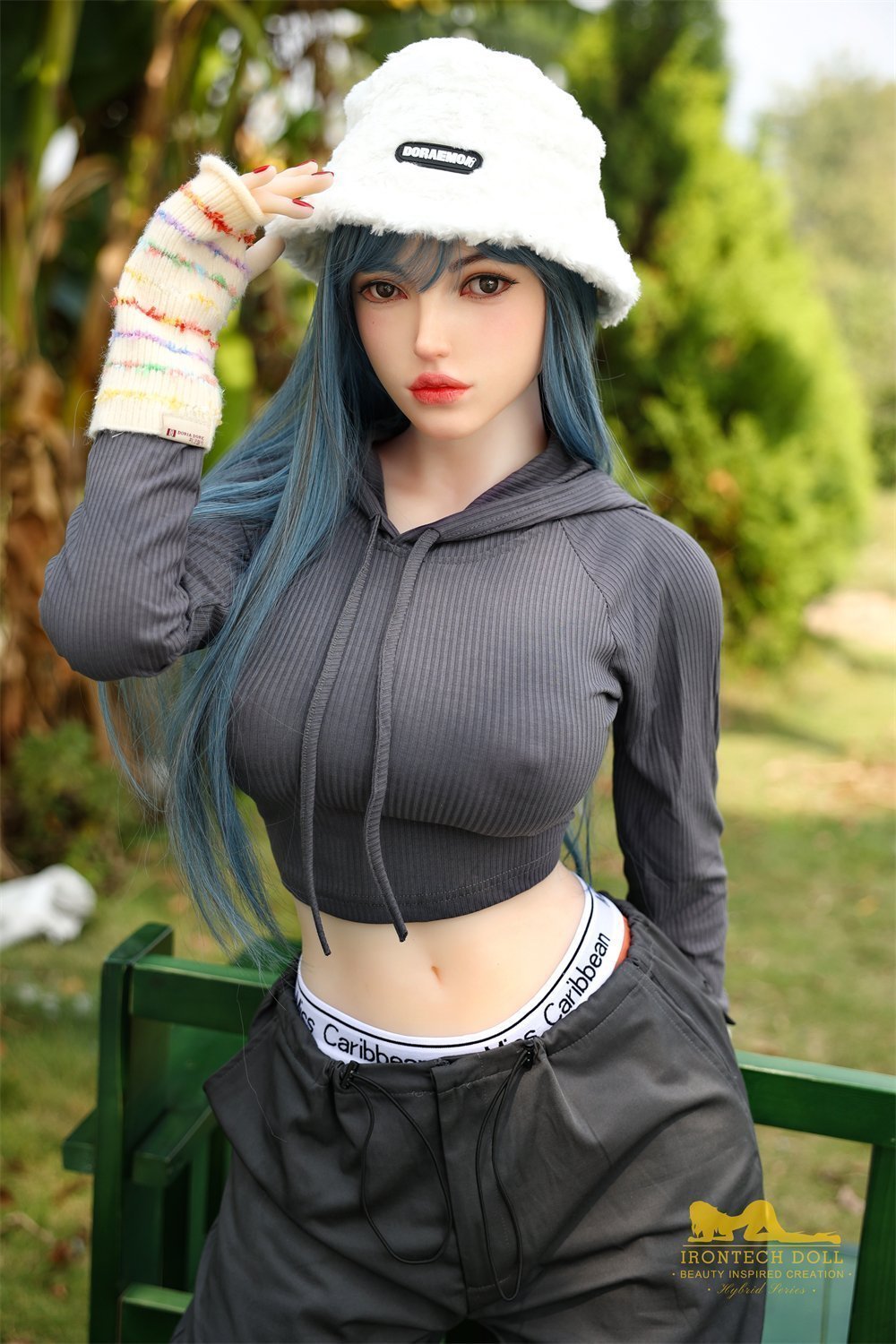 Blue Hair Sex Doll 159cm Plus S41 Joline