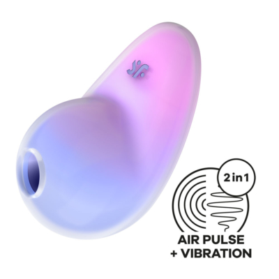 Violet/Pink USB Rechargeable Vibrating Air Pulse Stimulator