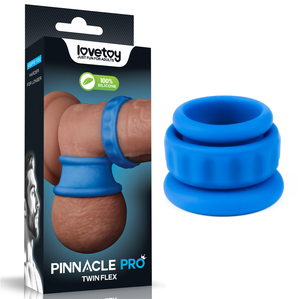 Blue Cock & Balls Rings